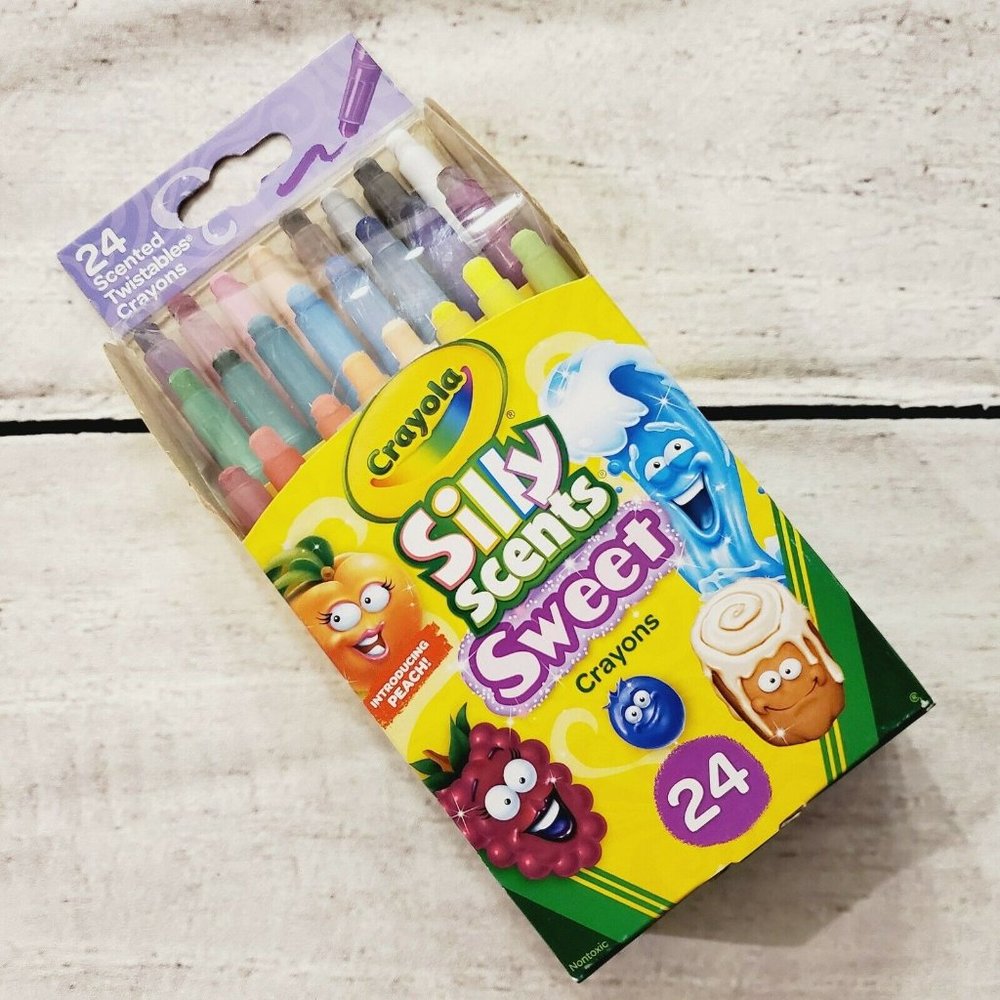 Crayola Silly Scents Sweet Scented Twistable Crayons 24 Pack New Peach Grape